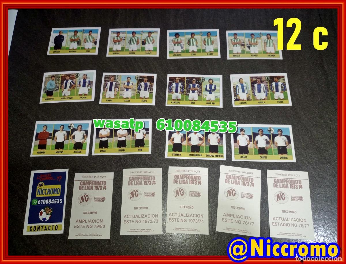 Cromos de Futebol: 12 cromos jugadores 2&ordf; division betis hercules salamanca LIGA DE FUTBOL 73 74 editados por Niccromo