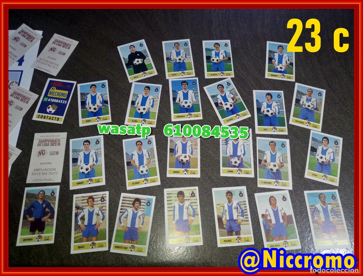 Cromos de Futebol: 23 jugadores rcd espa&ntilde;ol espanyol LIGA DE FUTBOL 73 74 cromos editados por Niccromo