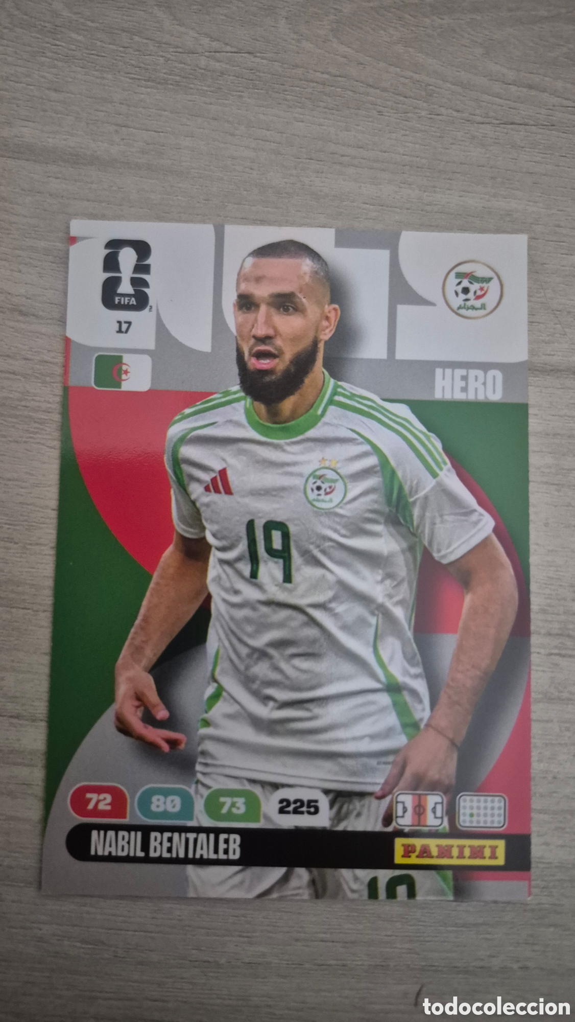 Figurine di Calcio: N&deg;17 Argelia Nabil Bentaleb Adrenalyn FIFA World Cup 2026