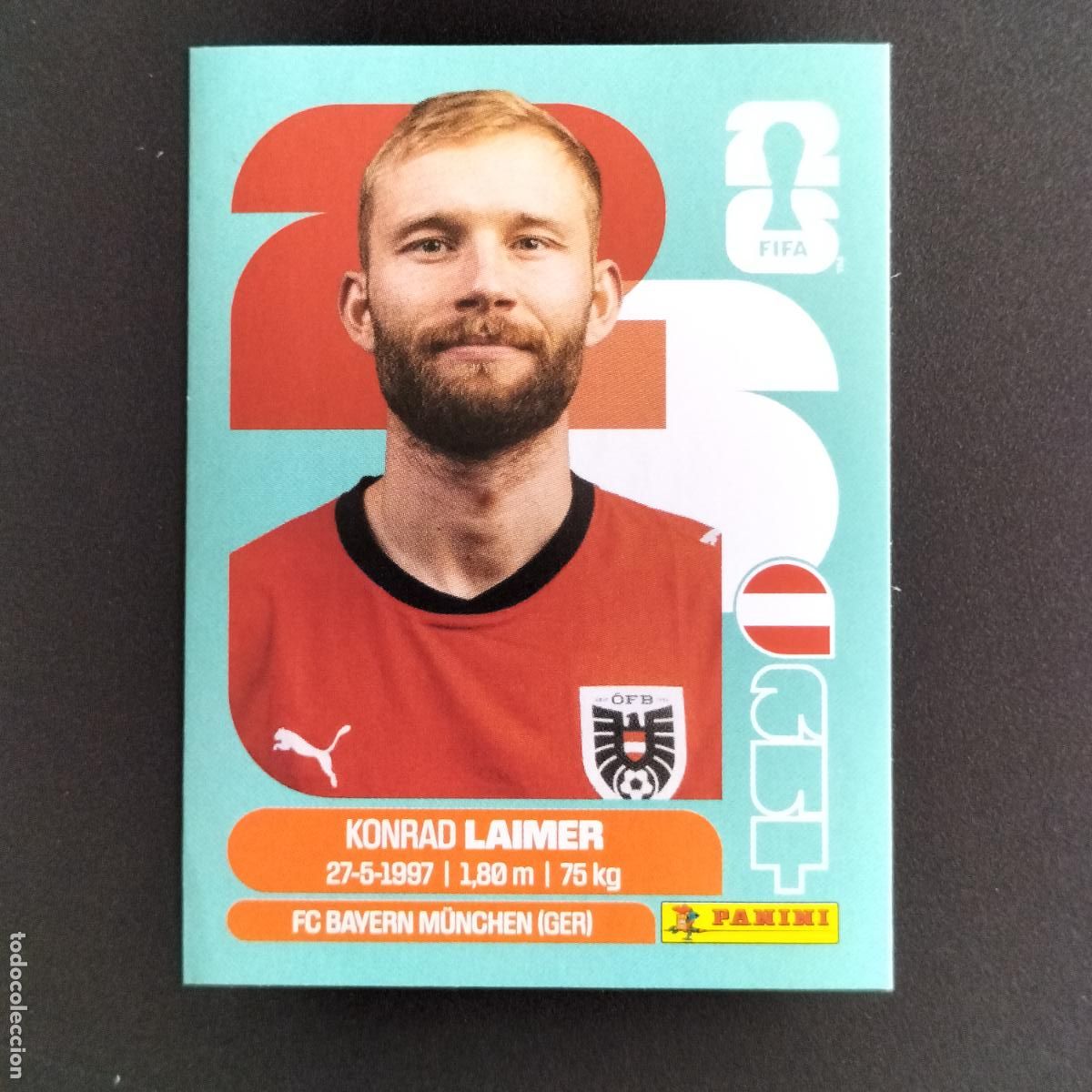 Fu&szlig;ball-Sticker: AUT 12 KONRAD LAIMIER AUSTRIA CROMOS STICKER MUNDIAL 26 2026 FIFA WORLD CUP PANINI