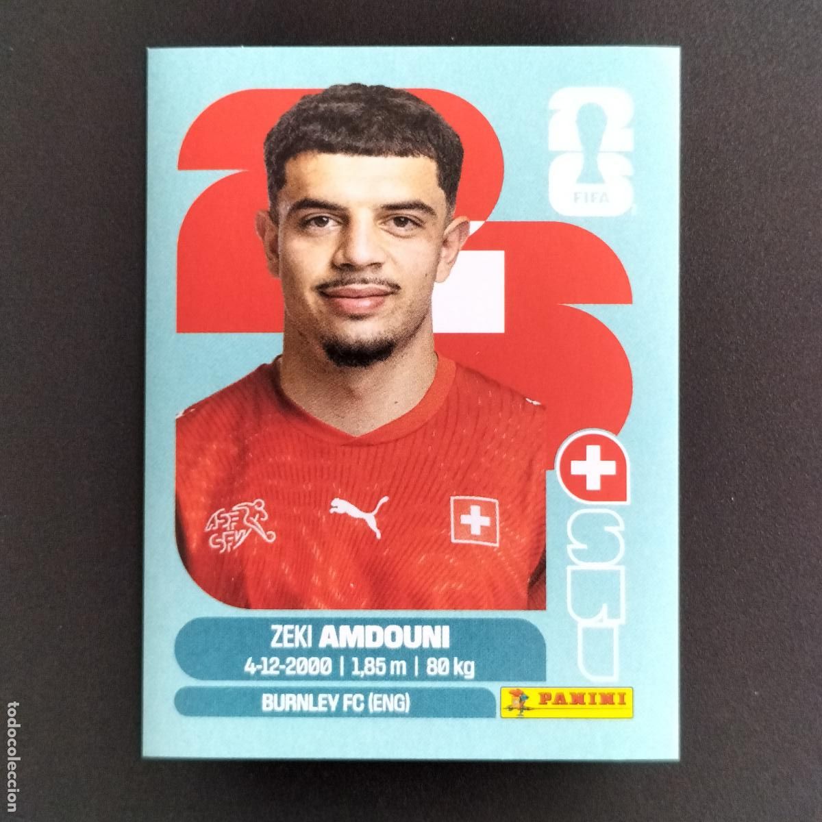 Fu&szlig;ball-Sticker: SUI 20 ZEKI AMDOUNI SUIZA CROMOS STICKER MUNDIAL 26 2026 FIFA WORLD CUP PANINI