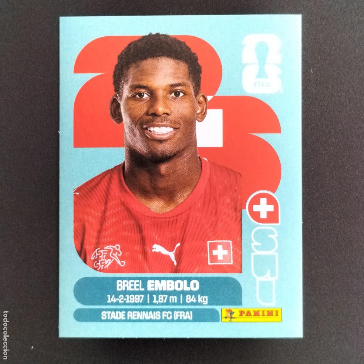 Fu&szlig;ball-Sticker: SUI 17 BREEL EMBOLO SUIZA CROMOS STICKER MUNDIAL 26 2026 FIFA WORLD CUP PANINI