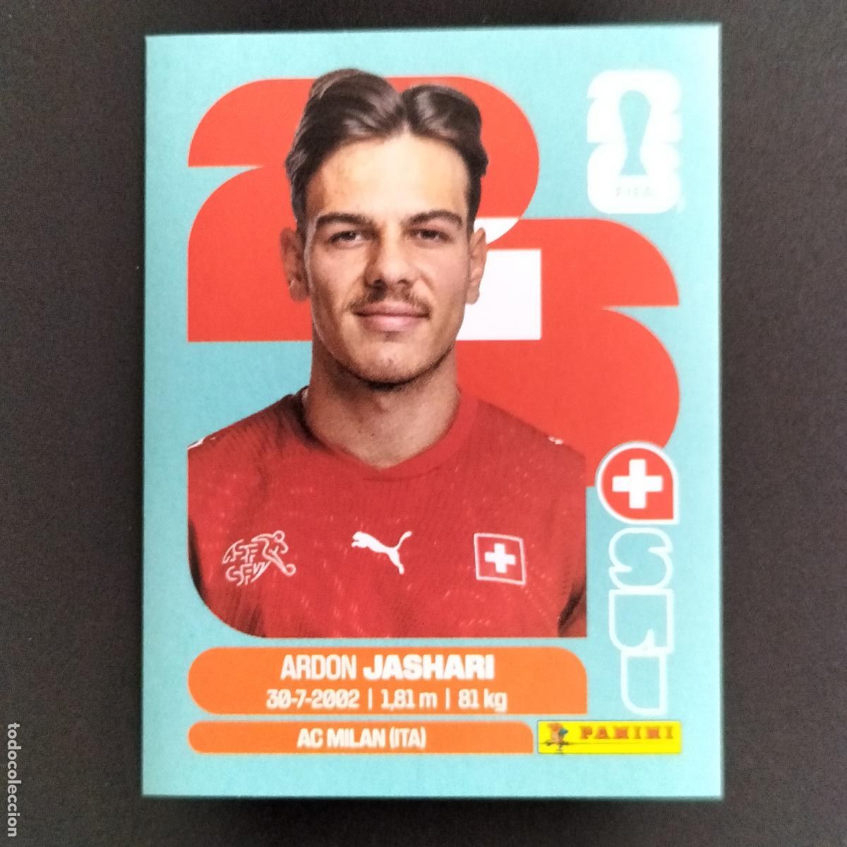 Fu&szlig;ball-Sticker: SUI 14 ARDON JASHARI SUIZA CROMOS STICKER MUNDIAL 26 2026 FIFA WORLD CUP PANINI
