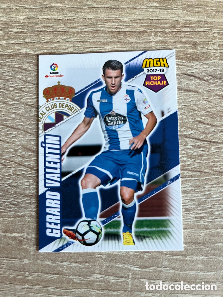 Cromos de f&uacute;tbol: 181 GERARD VALENT&Iacute;N TOP FICHAJE MEGACRACKS MGK 2017 2018 17 18 DEPORTIVO A CORU&Ntilde;A