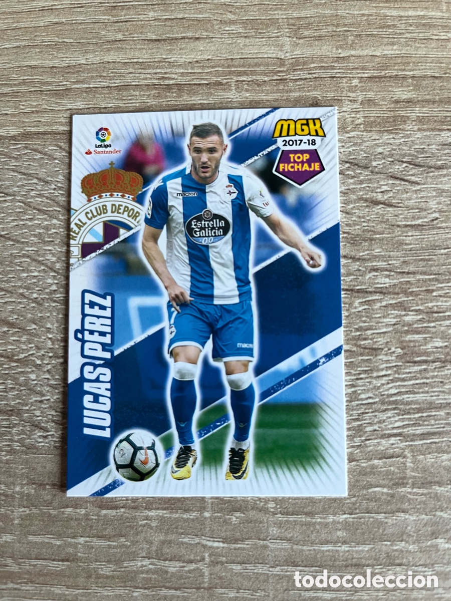 Cromos de f&uacute;tbol: 183 LUCAS P&Eacute;REZ TOP FICHAJE MEGACRACKS MGK 2017 2018 17 18 DEPORTIVO A CORU&Ntilde;A