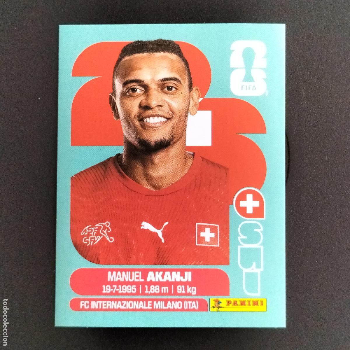Cromos de f&uacute;tbol: SUI 4 MANUEL AKANJI SUIZA CROMOS STICKER MUNDIAL 26 2026 FIFA WORLD CUP PANINI
