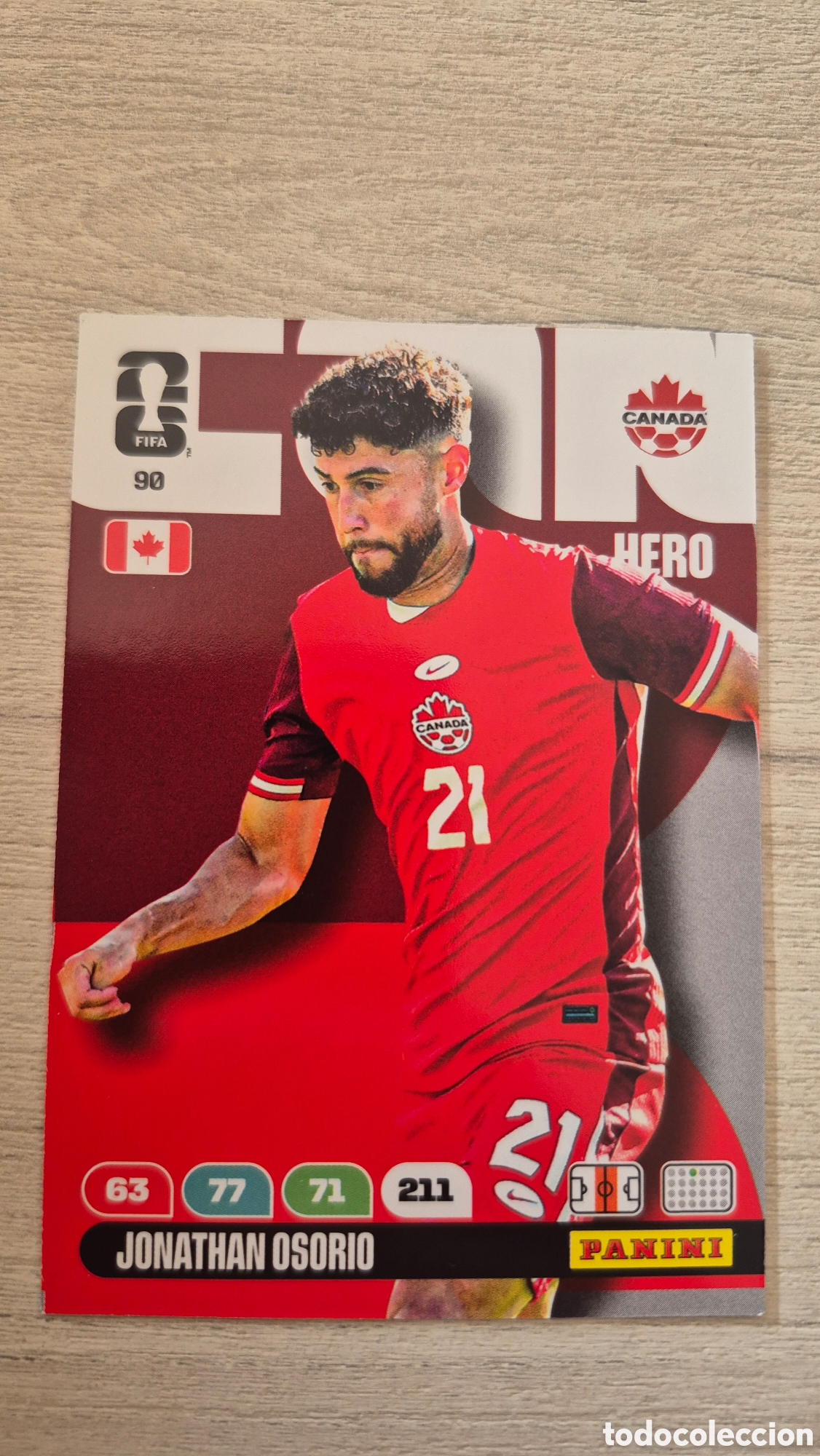 Cromos de f&uacute;tbol: N&deg;90 Canad&aacute; Jonathan Osorio Adrenalyn FIFA World Cup 2026
