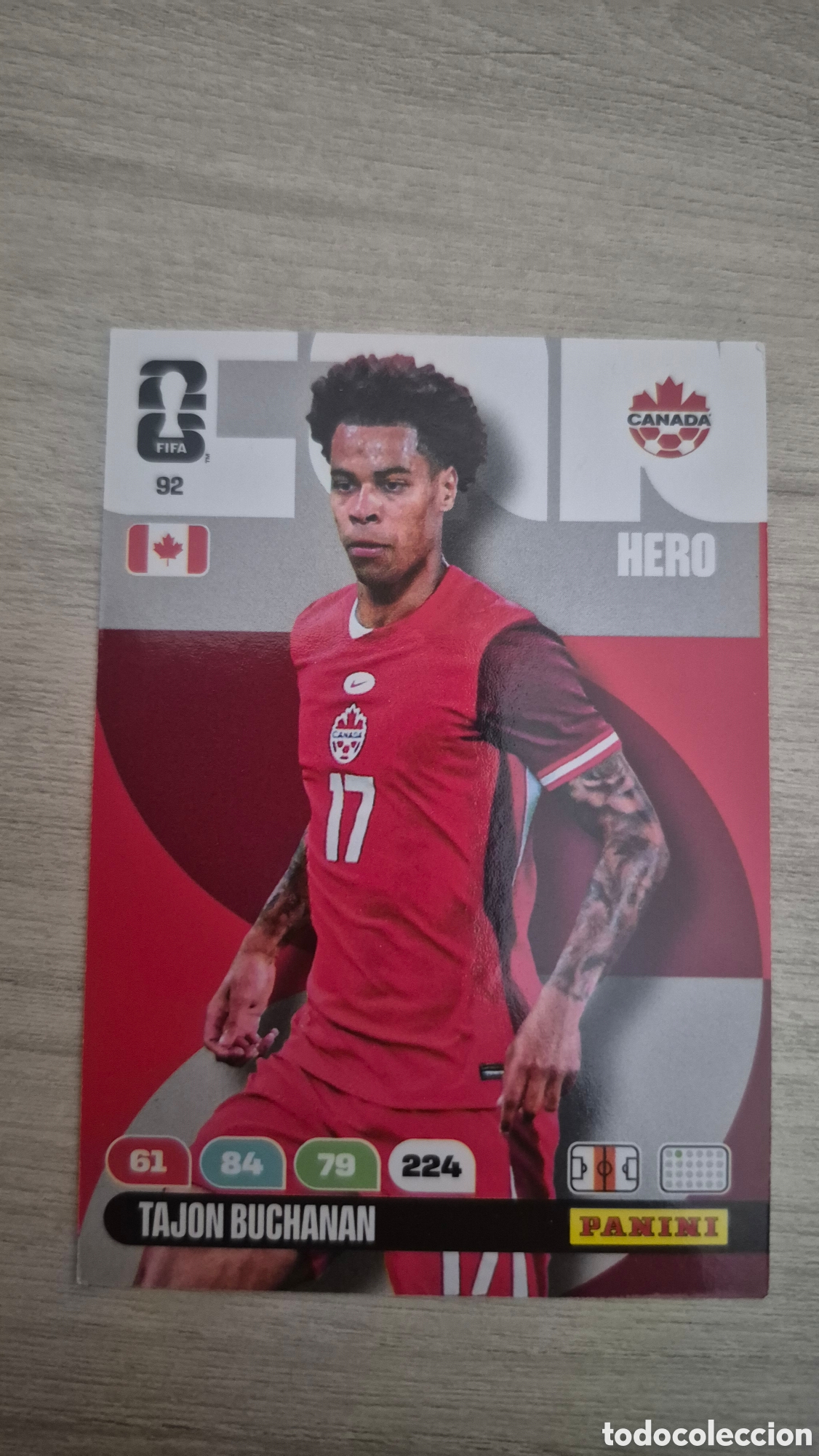 Cromos de f&uacute;tbol: N&deg;92 Canada Tajon Buchanan Adrenalyn FIFA World Cup 2026