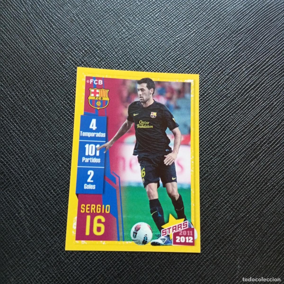 Cromos de f&uacute;tbol: 77 SERGIO BUSQUETS BARCELONA PANINI COLECCION OFICIAL 2011 2012 CROMO 11 12 - SIN PEGAR - A154 PG4