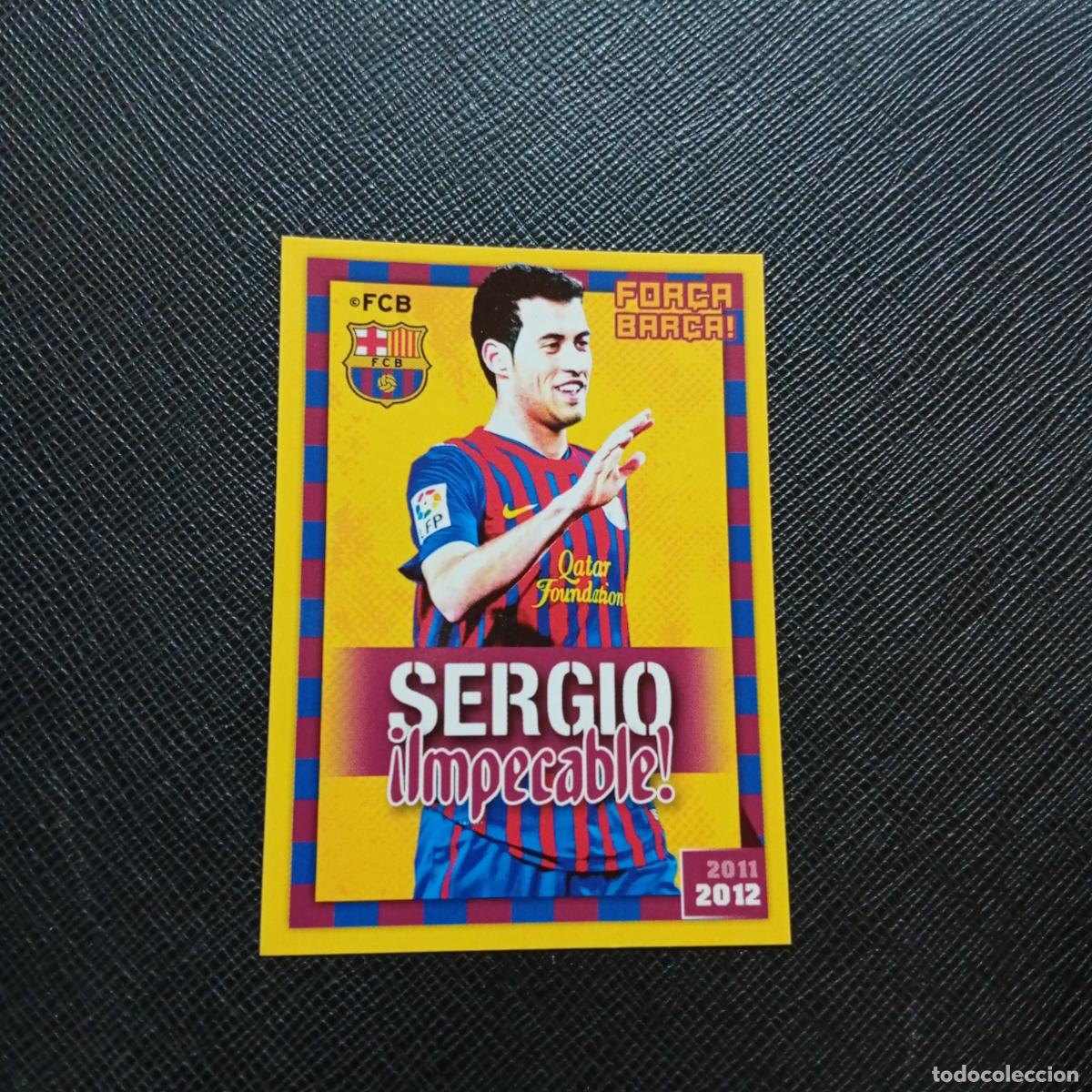 Cromos de f&uacute;tbol: 78 SERGIO BUSQUETS BARCELONA PANINI COLECCION OFICIAL 2011 2012 CROMO 11 12 - SIN PEGAR - A154 PG4
