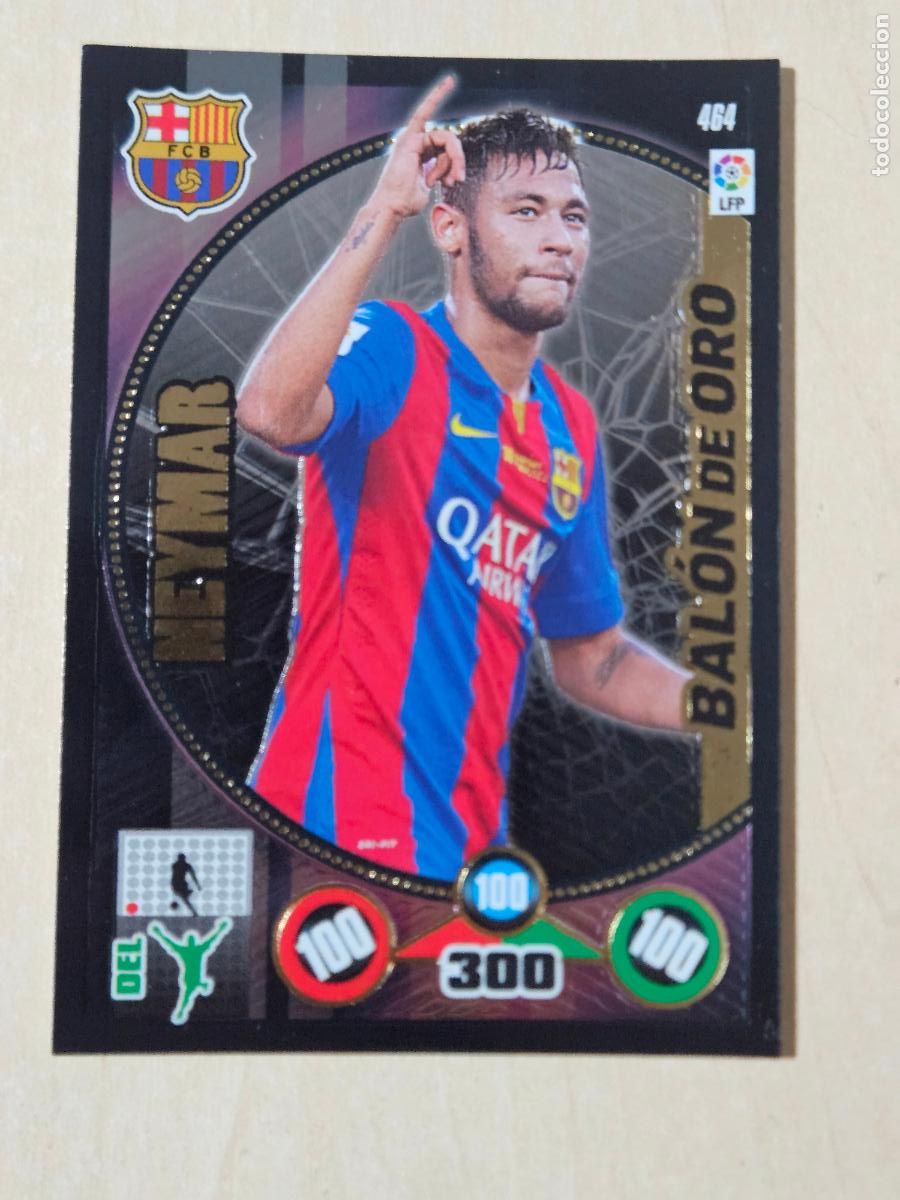 Cromos de f&uacute;tbol: FICHA N&ordm; 464 NEYMAR - ADRENALYN 14 15 - PANINI 2014 -15 - CROMO - BALON DE ORO