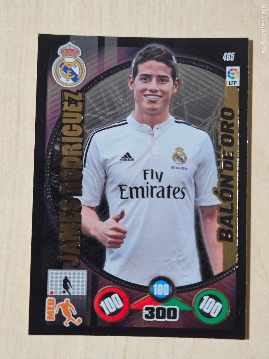 Cromos de f&uacute;tbol: FICHA N&ordm; 465 JAMES RODRIGUEZ - ADRENALYN 14 15 - PANINI 2014 -15 - CROMO - BALON DE ORO