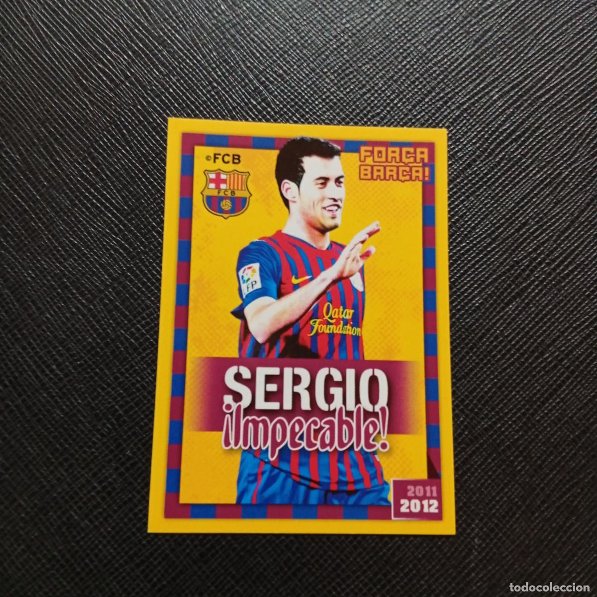 Cromos de f&uacute;tbol: 78 SERGIO BUSQUETS BARCELONA PANINI COLECCION OFICIAL 2011 2012 CROMO 11 12 - SIN PEGAR - A154 PG8