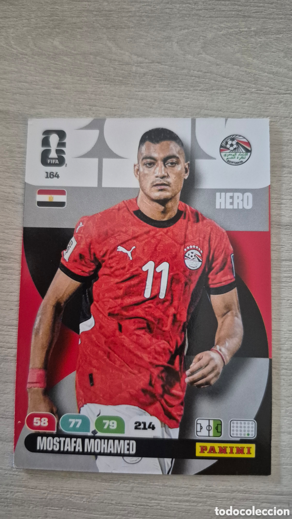 Fu&szlig;ball-Sticker: N&deg;164 Egipto Mostafa Mohamed Adrenalyn FIFA World Cup 2026
