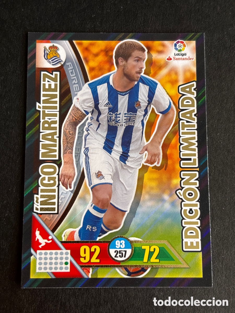 Fu&szlig;ball-Sticker: FICHA I&Ntilde;IGO MARTINEZ - ADRENALYN 16 17 - PANINI 2016 - 17 - CROMO - EDICION LIMITADA