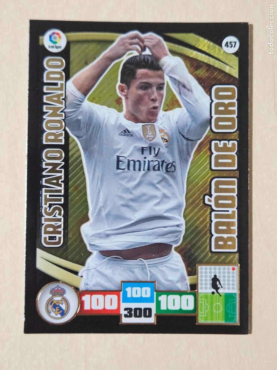 Figurine di Calcio: FICHA N&ordm; 457 CRISTIANO RONALDO - ADRENALYN 15 16 - PANINI 2015 - 16 - CROMO - BALON DE ORO