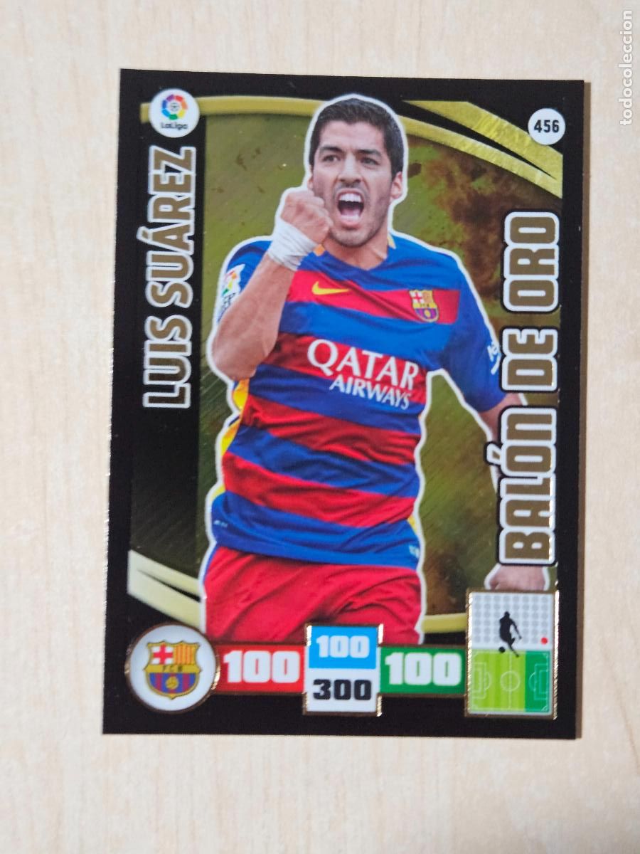Football Stickers: FICHA N&ordm; 456 LUIS SUAREZ - ADRENALYN 15 16 - PANINI 2015 - 16 - CROMO - BALON DE ORO
