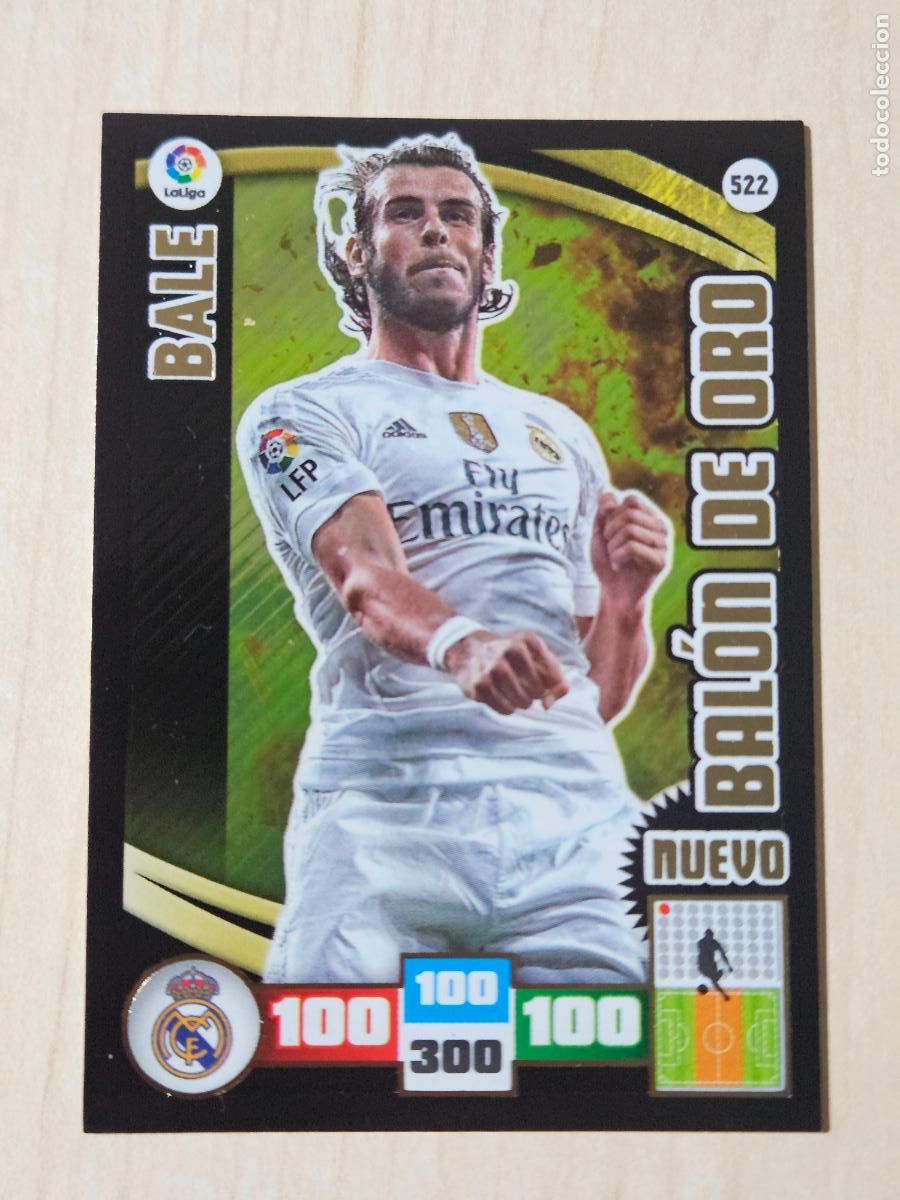 Figurine di Calcio: FICHA N&ordm; 522 BALE - ADRENALYN 15 16 - PANINI 2015 - 16 - CROMO - NUEVO BALON DE ORO