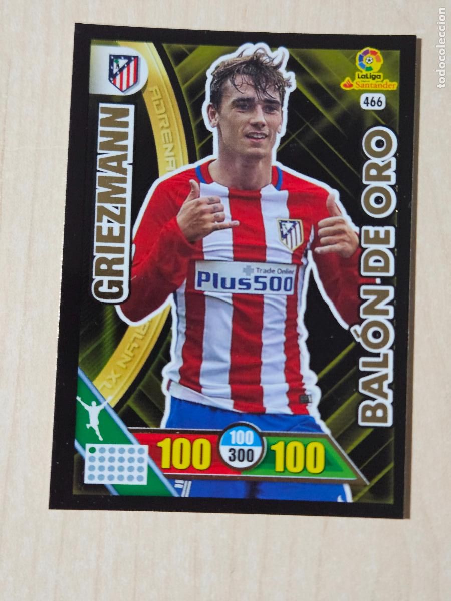 Cromos de f&uacute;tbol: FICHA N&ordm; 466 GRIEZMANN - ADRENALYN 16 17 - PANINI 2016 - 17 - CROMO - BALON DE ORO