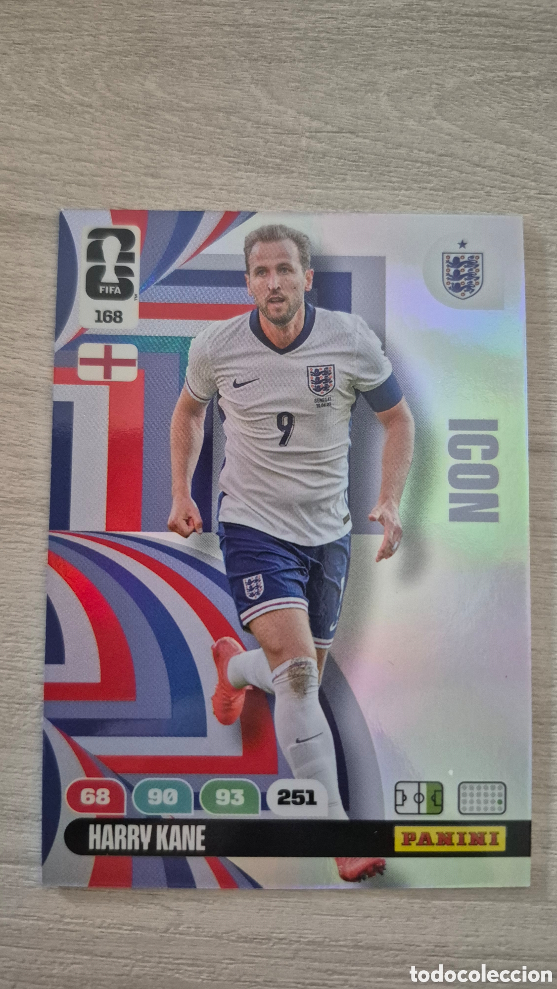 Cromos de f&uacute;tbol: N&deg;168 Icon Inglaterra Harry Kane Adrenalyn FIFA World Cup 2026