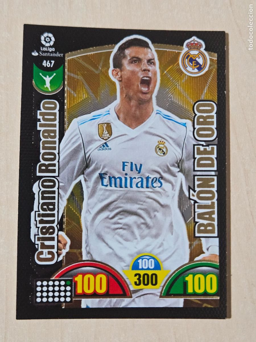 Cromos de f&uacute;tbol: FICHA N&ordm; 467 CRISTIANO RONALDO - ADRENALYN 17 18 - PANINI 2017 - 18 - CROMO - BALON DE ORO