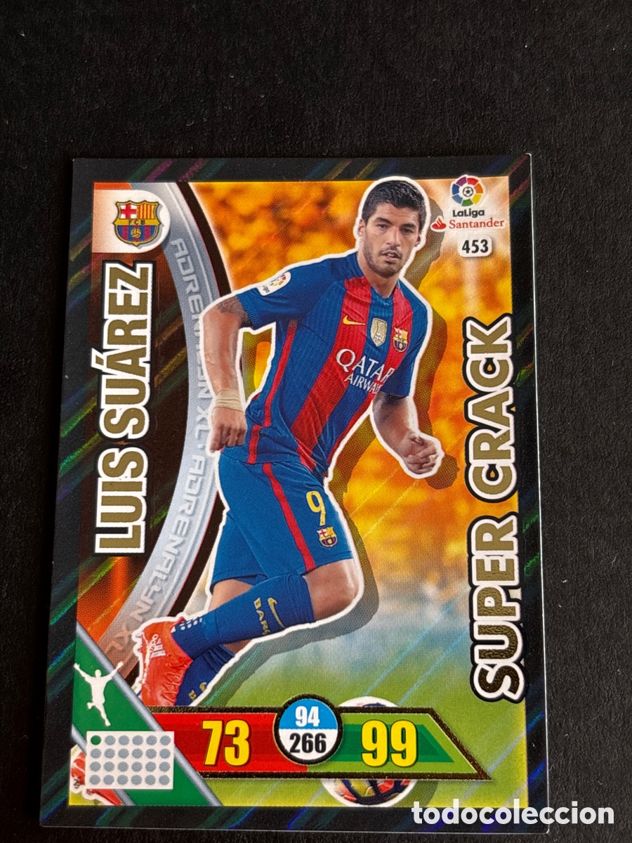 Cromos de f&uacute;tbol: Adrenalyn 2016 2017 16 17 panini Luis Su&aacute;rez super crack n&deg; 453 Barcelona