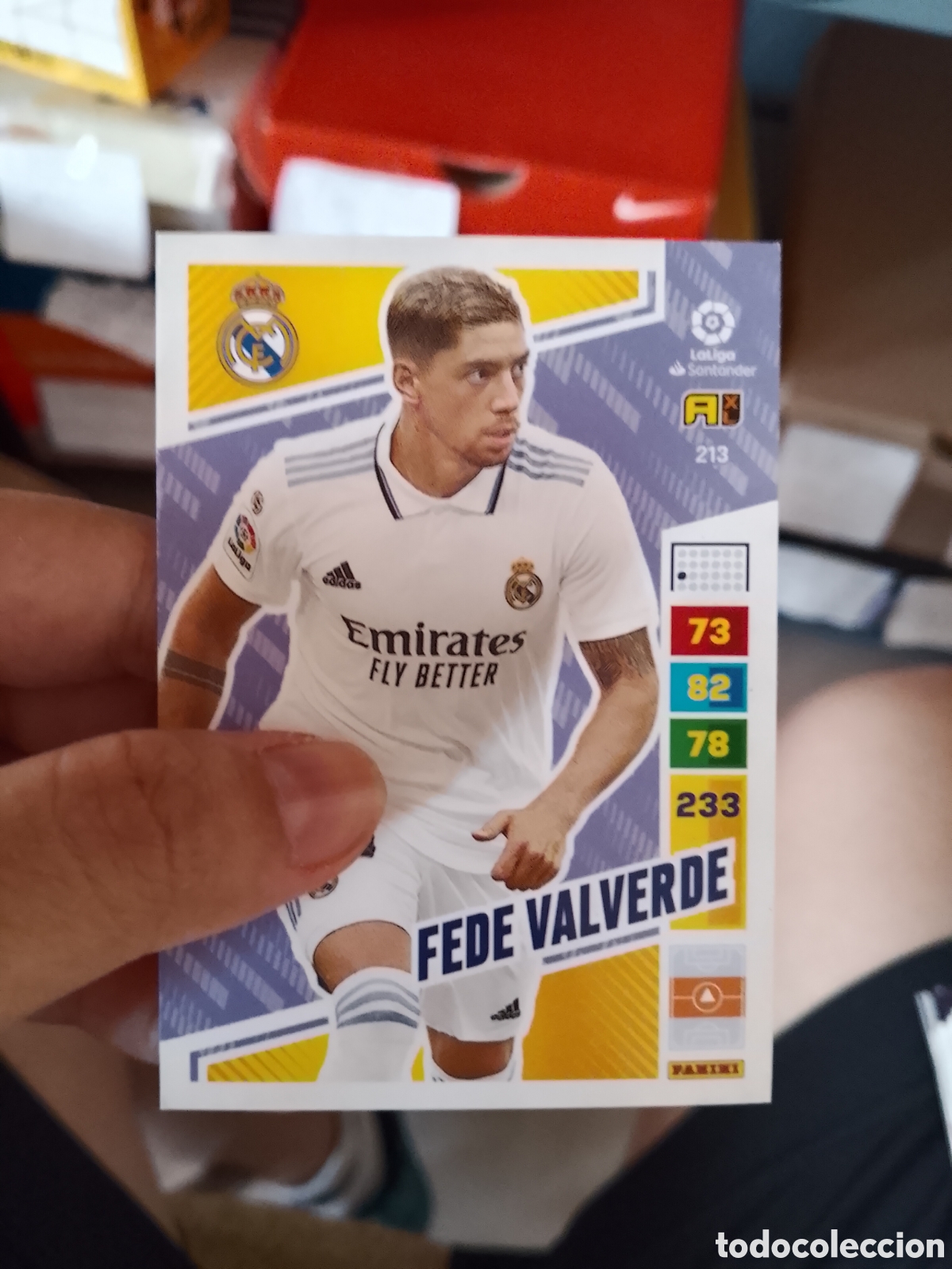 Cromos de Futebol: 213 FEDE VALVERDE REAL MADRID TARJETA CROMO FUTBOL PANINI LIGA 2022-2023 ADRENALYN 22-23