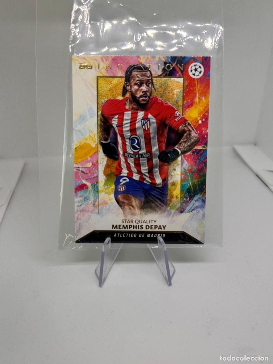 Cromos de f&uacute;tbol: Memphis Depay Atletico de Madrid Topps Inception 2024