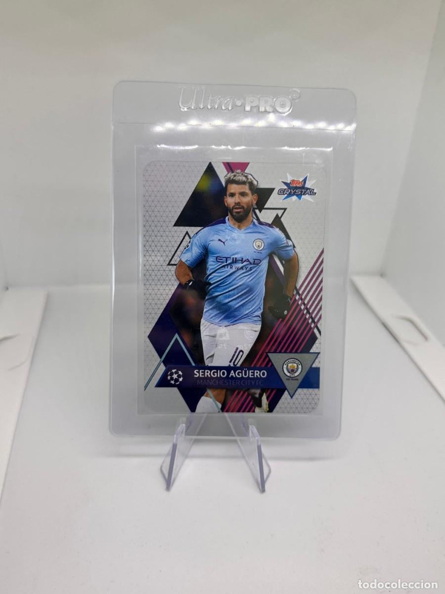 Football Stickers: SERGIO AGUERO MANCHESTER CITY TOPPS CRYSTAL 2019 2020