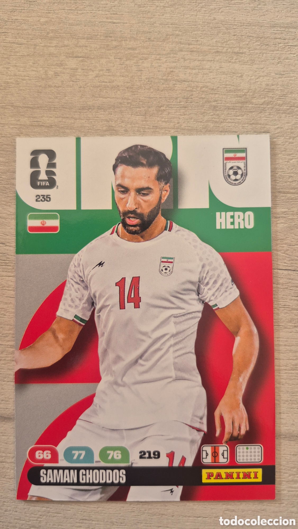 Cromos de f&uacute;tbol: N&deg;235 Iran Saman Ghoddos Adrenalyn FIFA World Cup 26