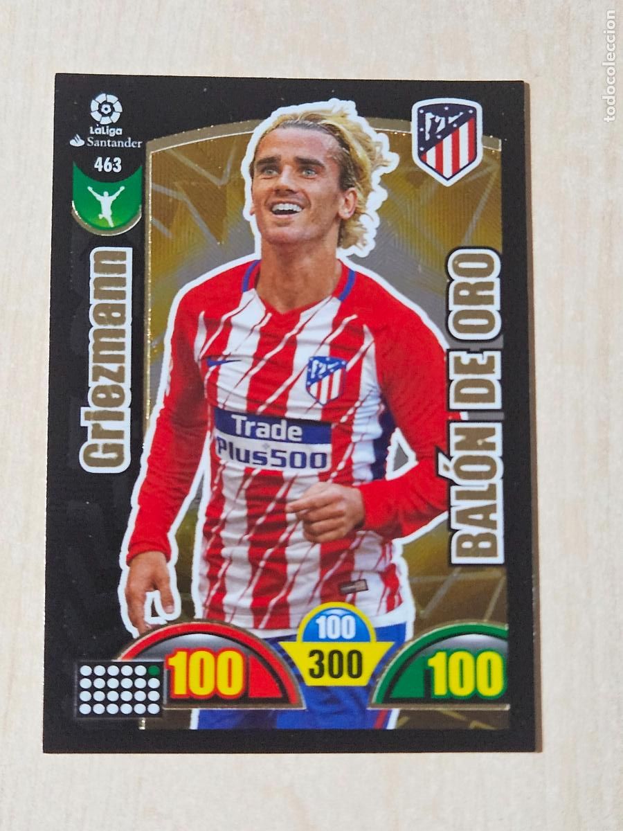 Football Stickers: FICHA N&ordm; 463 GRIEZMANN - ADRENALYN 17 18 - PANINI 2017 - 18 - CROMO - BALON DE ORO