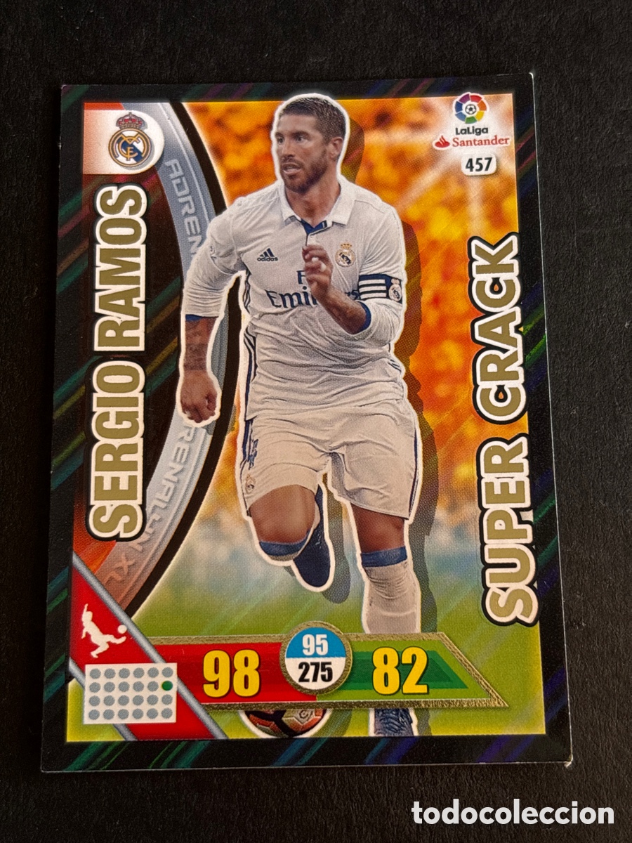 Cromos de f&uacute;tbol: 457 SERGIO RAMOS SUPER CRACK DEL REAL MADRID 16 17 ADRENALYN XL 2016 2017 PANINI