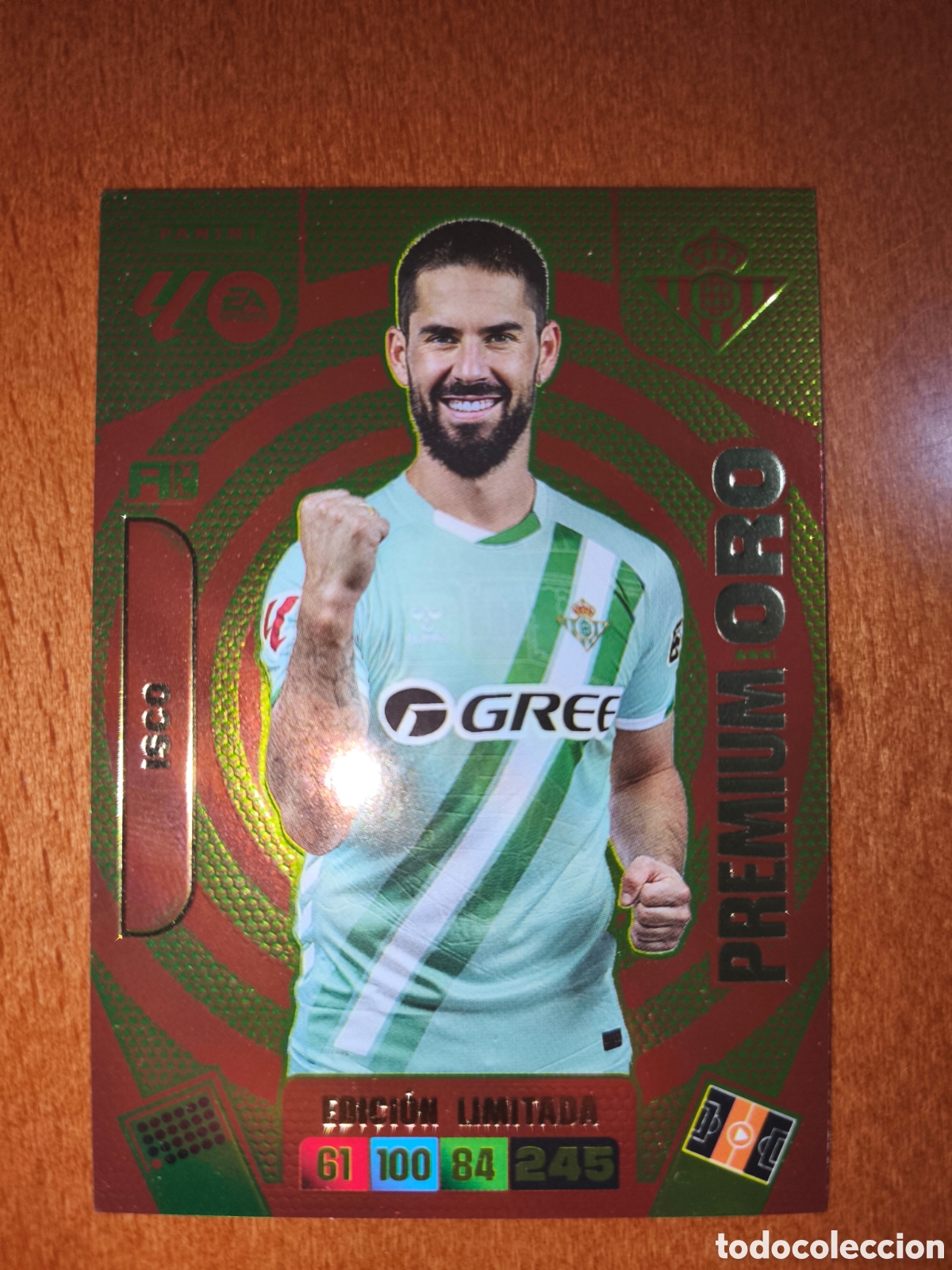 Cromos de f&uacute;tbol: Isco Edici&oacute;n Limitada PREMIUM ORO Adrenalyn XL 25/26 Real Betis