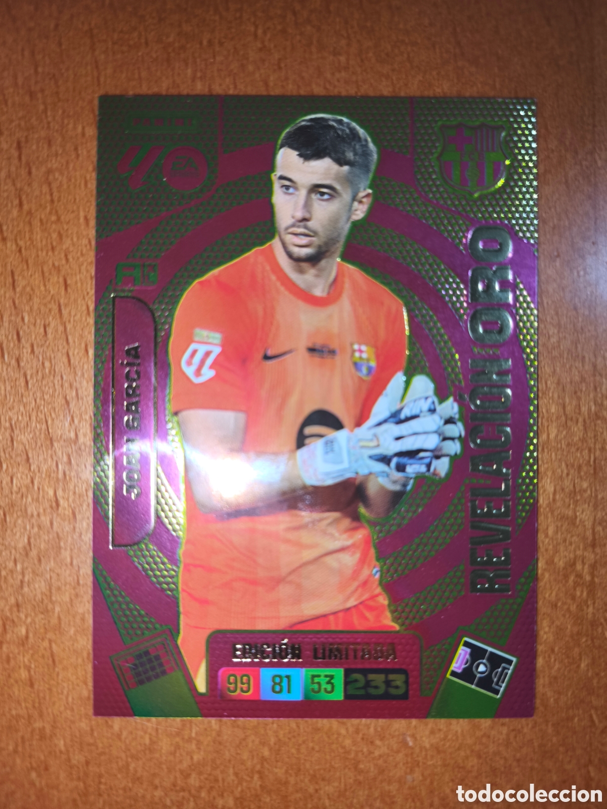 Cromos de f&uacute;tbol: Joan Garc&iacute;a Edici&oacute;n Limitada REVELACI&Oacute;N ORO Adrenalyn XL 25/26 Barcelona