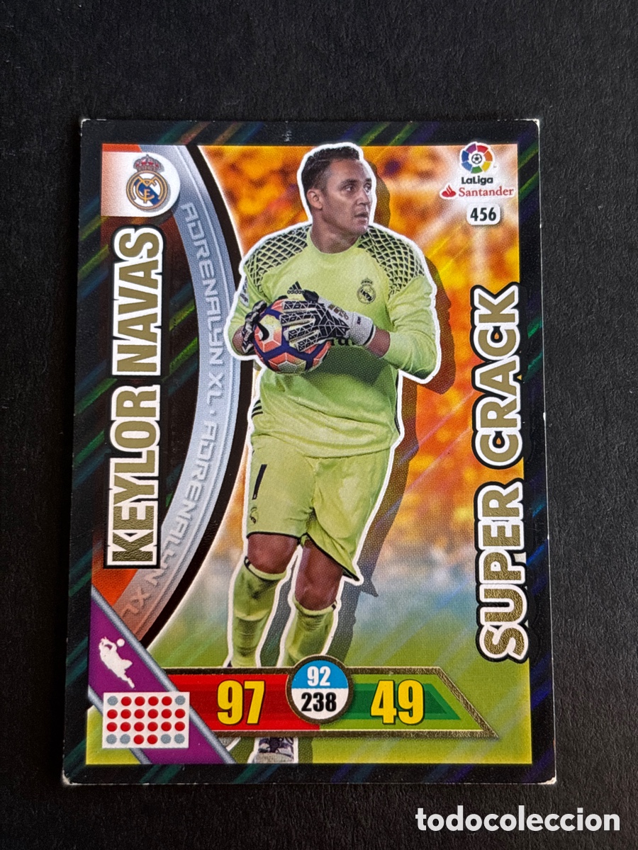 Cromos de f&uacute;tbol: ADRENALYN XL 2016 2017 - N&ordm; 456 KEYLOR NAVAS - REAL MADRID - SUPER CRACK - PANINI CROMO LIGA