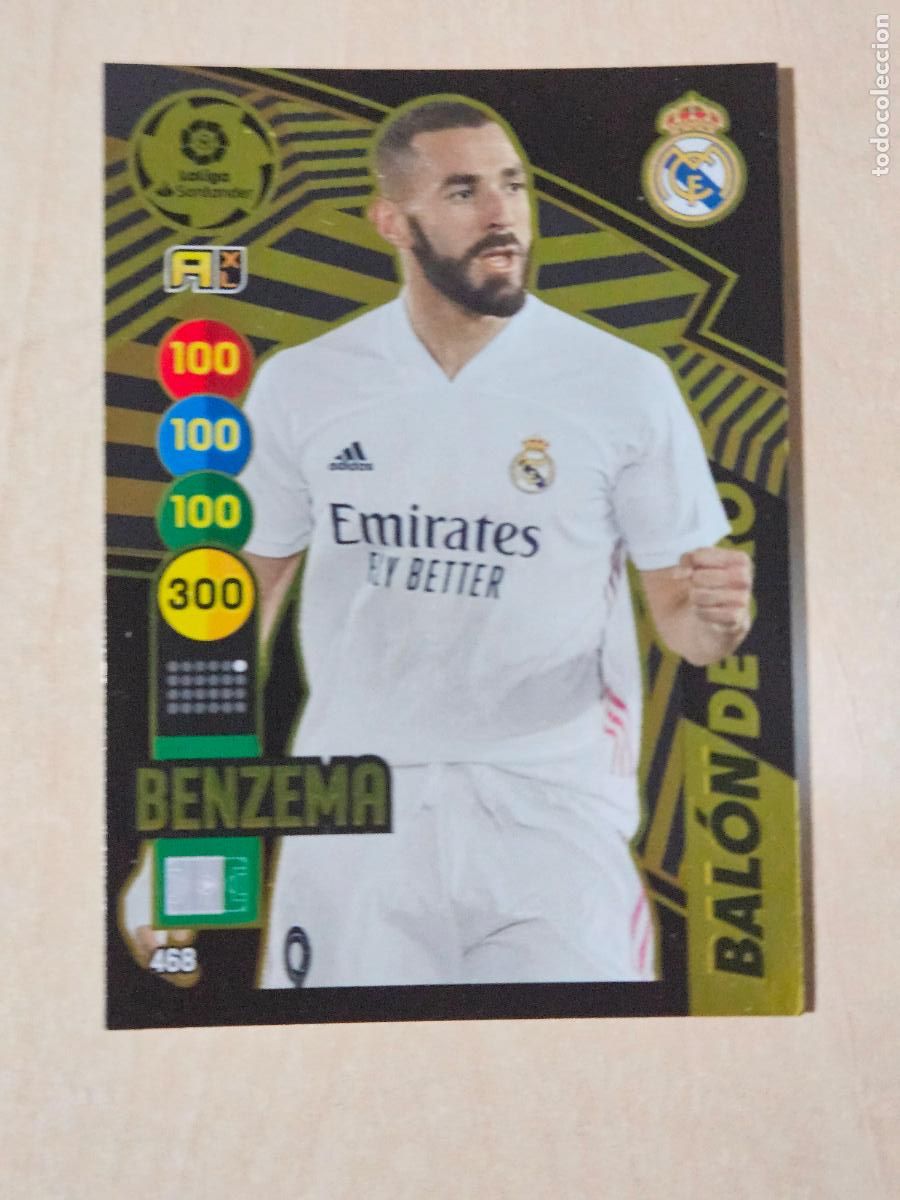 Cromos de f&uacute;tbol: FICHA N&ordm; 468 BENZEMA - ADRENALYN 20 21 - PANINI 2020 - 21 - CROMO - BALON DE ORO
