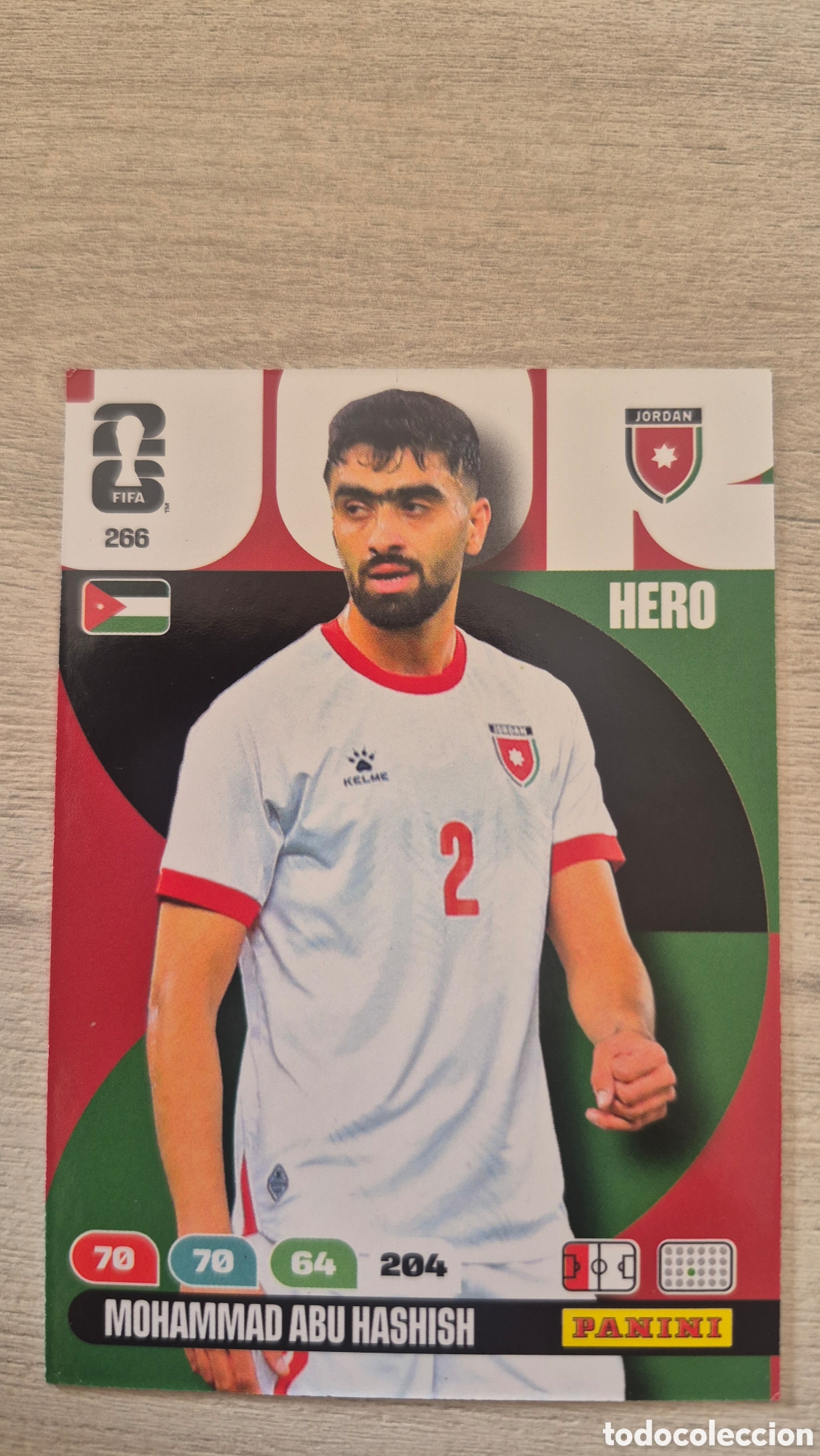 Cromos de f&uacute;tbol: N&deg;266 Jordania Mohammad Abu Hashish Adrenalyn FIFA World Cup 26