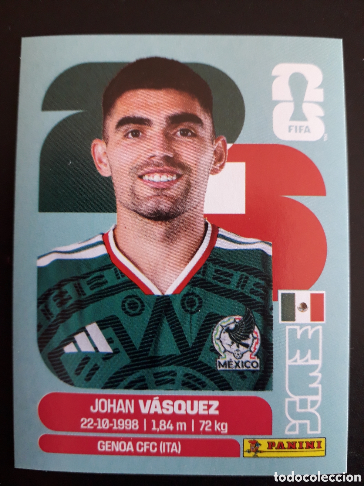 Football Stickers: V&Aacute;SQUEZ M&Eacute;XICO MEX 3 MUNDIAL F&Uacute;TBOL 2026 FIFA WORLD CUP PANINI SIN PEGAR PEDIDO M&Iacute;NIMO 3&euro;