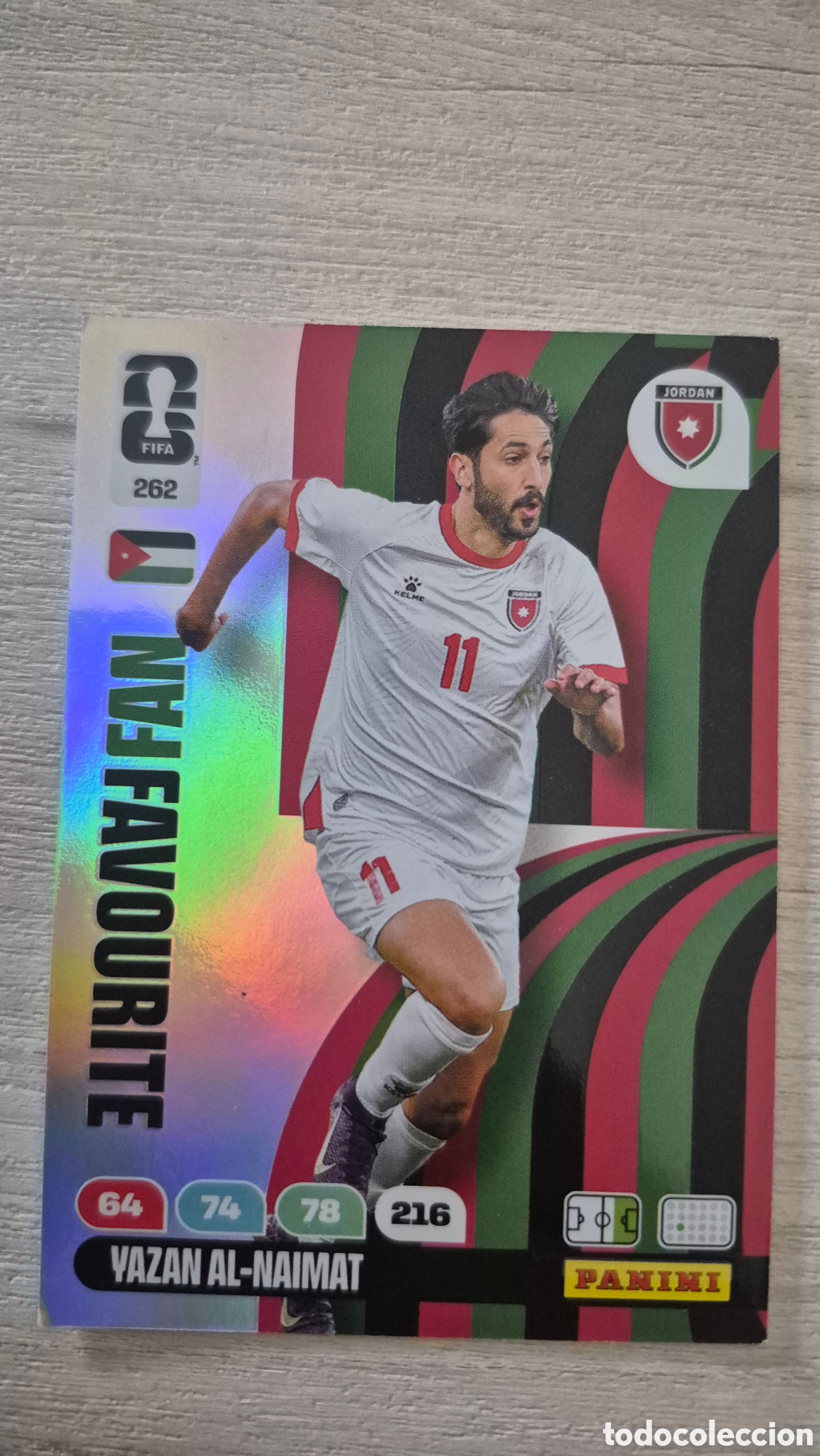 Cromos de f&uacute;tbol: N&deg;262 Fan Favourite Jordania Yazan Al-Naimat Adrenalyn FIFA World Cup 2026