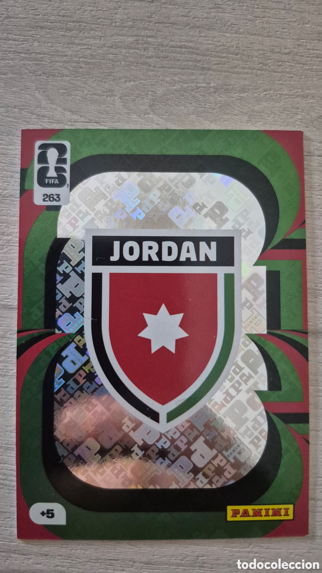 Cromos de f&uacute;tbol: N&deg;263 Escudo Jordania Adrenalyn FIFA World Cup 2026