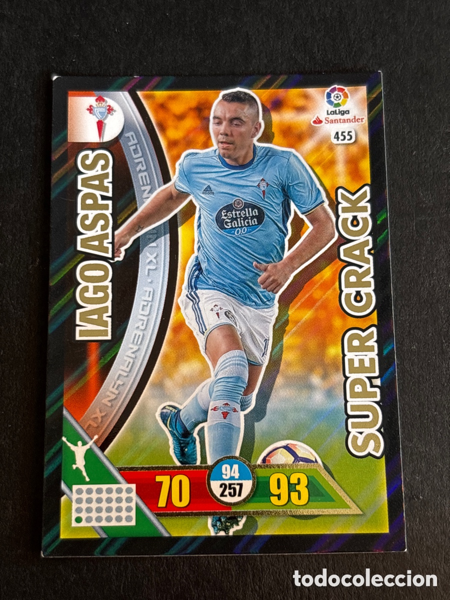 Cromos de f&uacute;tbol: IAGO ASPAS 455 CELTA SUPER CRACK ADRENALYN XL LIGA 2016/17 16 17 PANINI