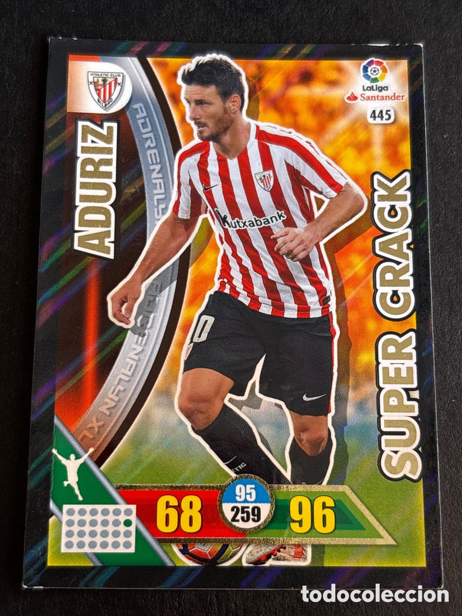 Cromos de f&uacute;tbol: SUPER CRACK ADURIZ ATHLETIC BILBAO N&ordm; 445 CARD ADRENALYN PANINI 16 17 2016 2017