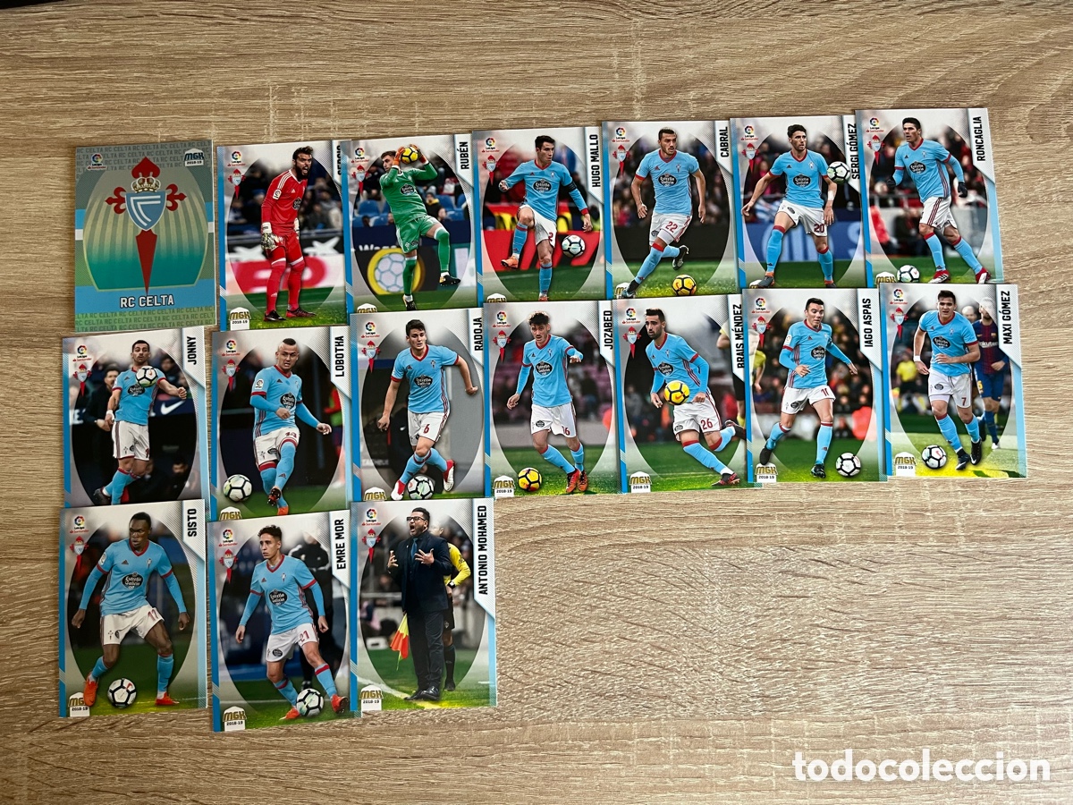 Fu&szlig;ball-Sticker: CELTA DE VIGO MEGACRACKS MGK 2018 2019 18 19 CELTA DE VIGO LOTE B&Aacute;SICO COMPLETO
