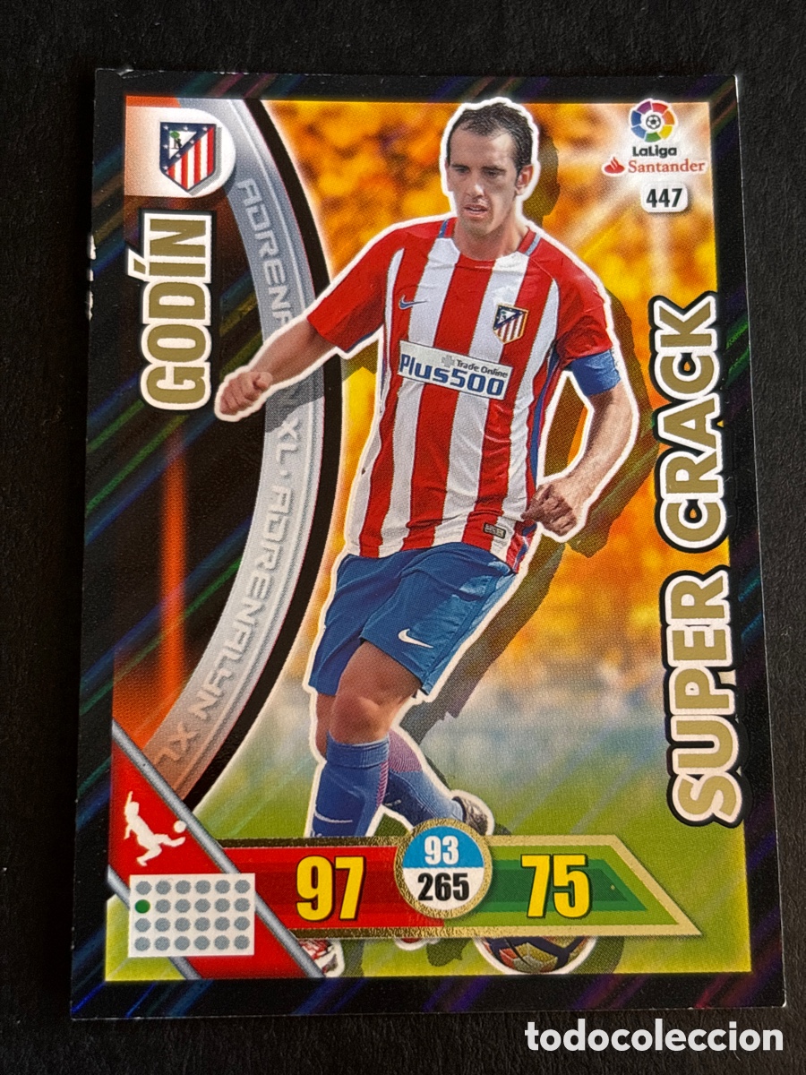 Fu&szlig;ball-Sticker: 447 GODIN ATLETICO DE MADRID SUPER CRACK ADRENALYN XL LIGA SANTANDER 2016 2017 16 17