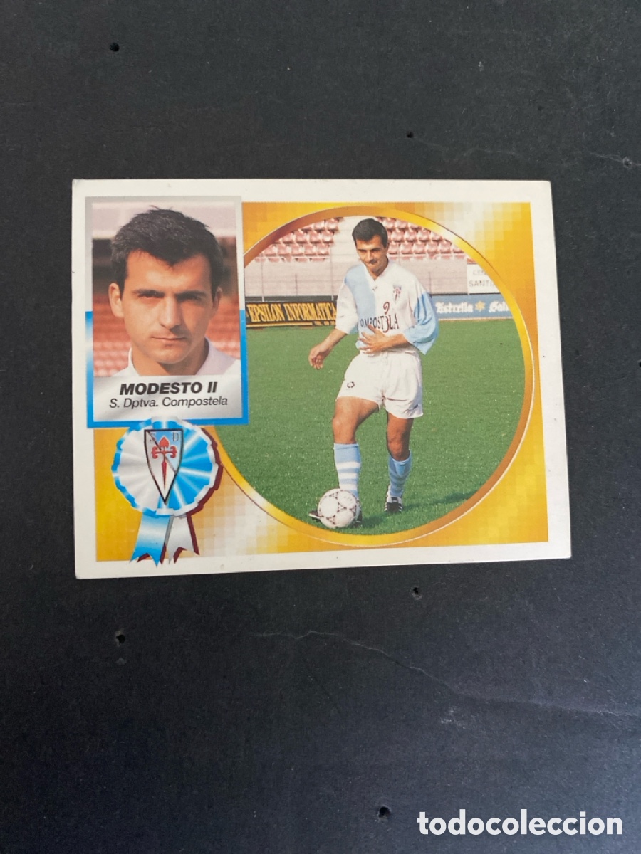 Fu&szlig;ball-Sticker: Cromo liga 94/95 S.D. Compostela baja nunca pegado