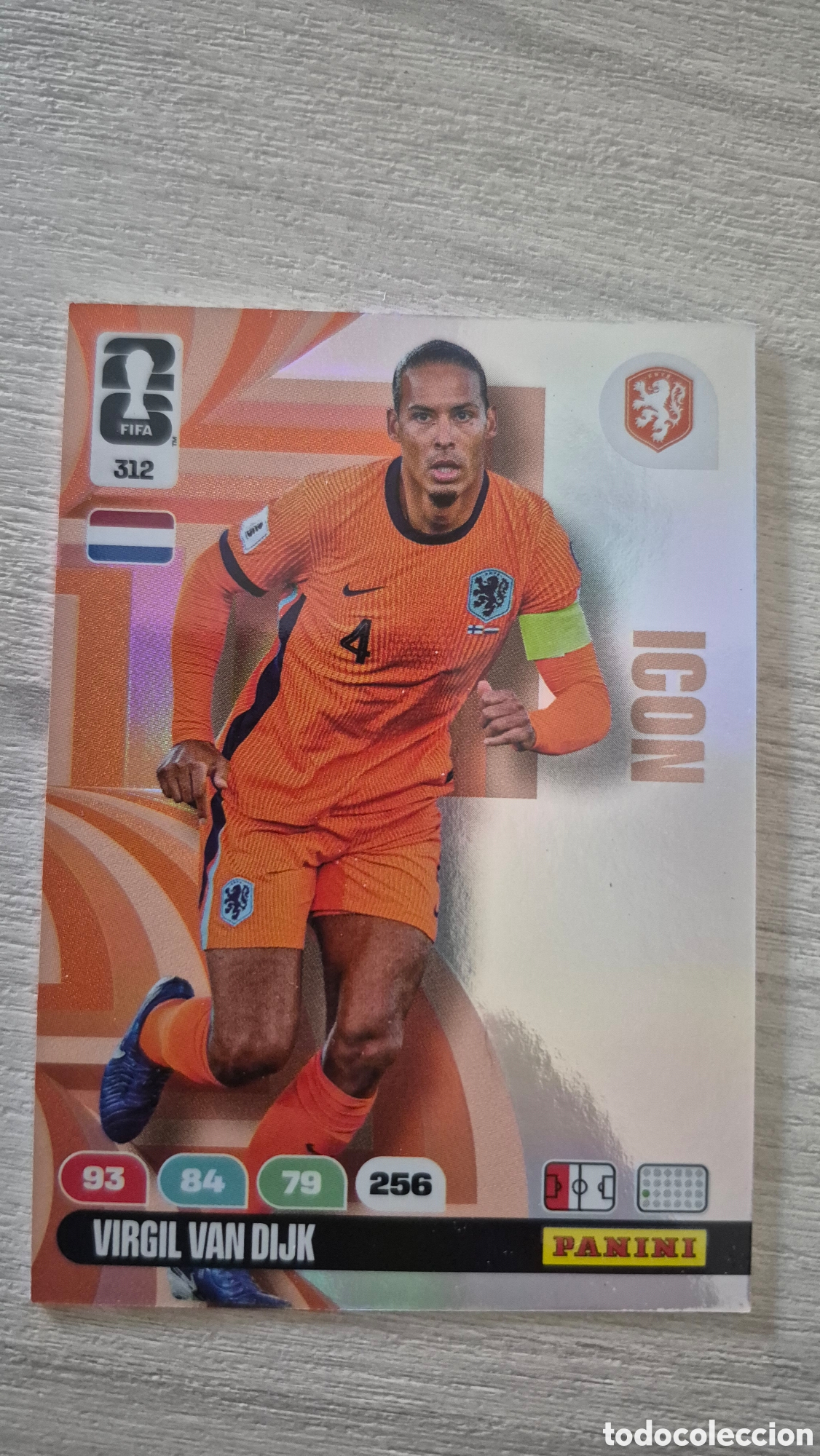 Fu&szlig;ball-Sticker: N&deg;312 Icon Holanda Virgil Van Dijk Adrenalyn FIFA World Cup 2026