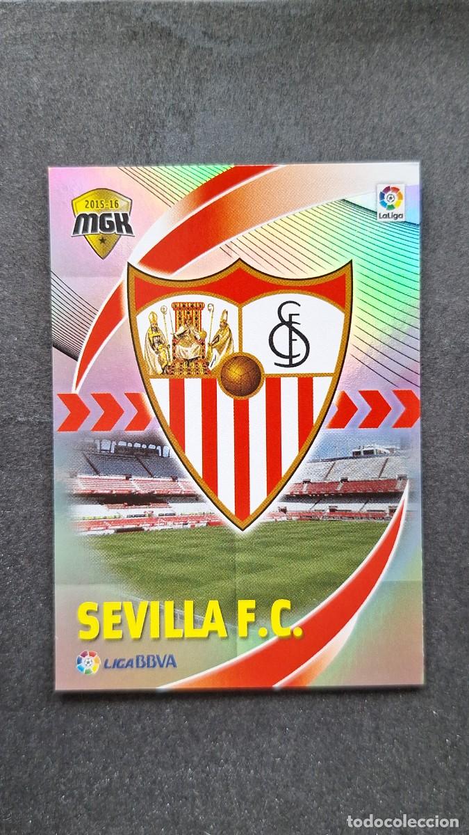 Cromos de f&uacute;tbol: L1 ESCUDO SEVILLA F. C. 433 PANINI MEGACRACKS 2015 2016 15 16