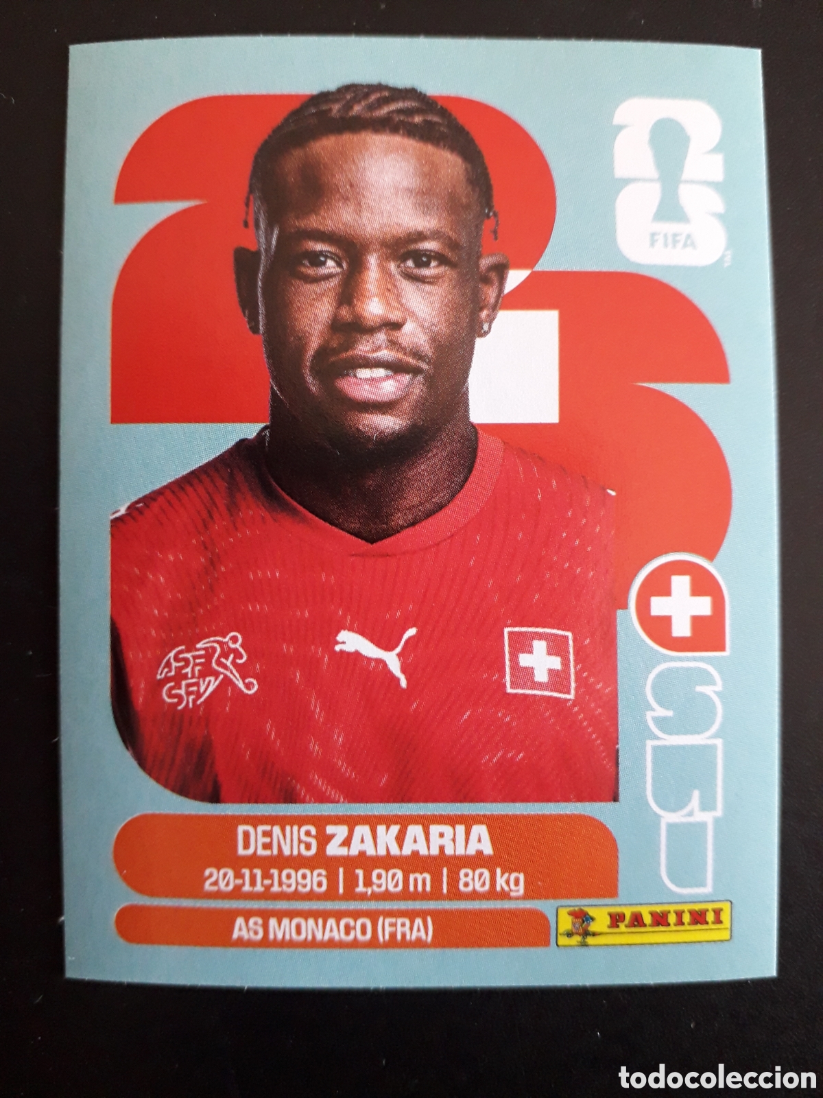 Cromos de f&uacute;tbol: ZAKARIA SUIZA SUI 10 MUNDIAL F&Uacute;TBOL 2026 FIFA WORLD CUP PANINI SIN PEGAR PEDIDO M&Iacute;NIMO 3&euro;.