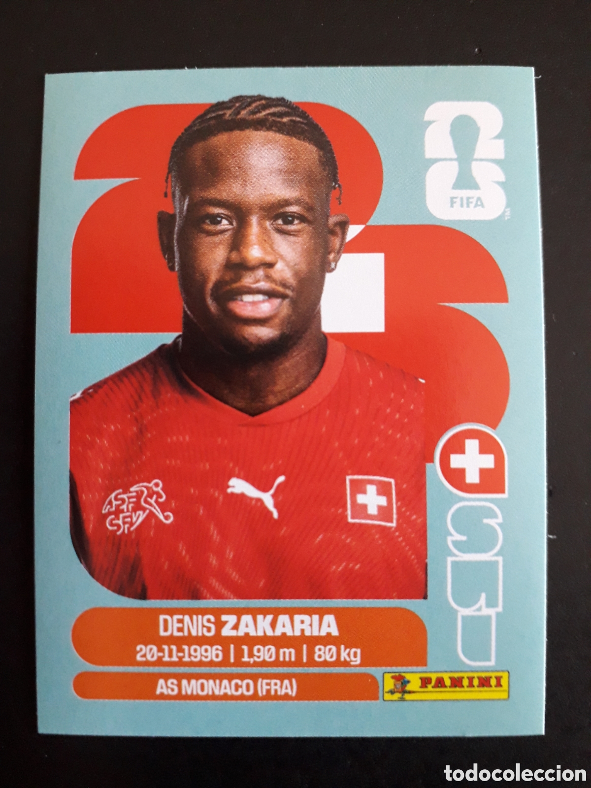 Cromos de f&uacute;tbol: ZAKARIA SUIZA SUI 10 MUNDIAL F&Uacute;TBOL 2026 FIFA WORLD CUP PANINI SIN PEGAR PEDIDO M&Iacute;NIMO 3&euro;.