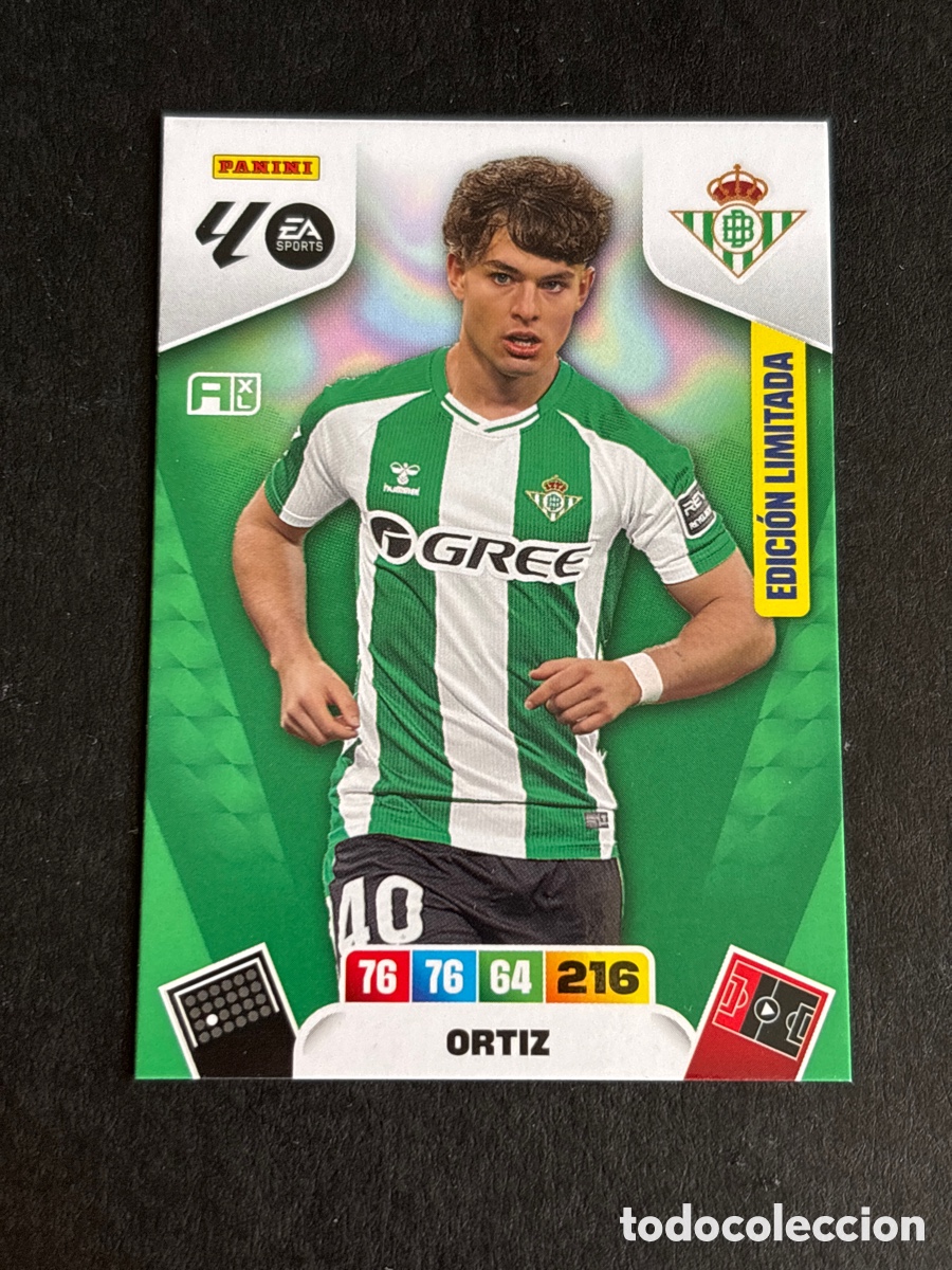Figurine di Calcio: ORTIZ REAL BETIS EDICION LIMITADA ADRENALYN XL LIGA 2025 2026 PANINI 25 26